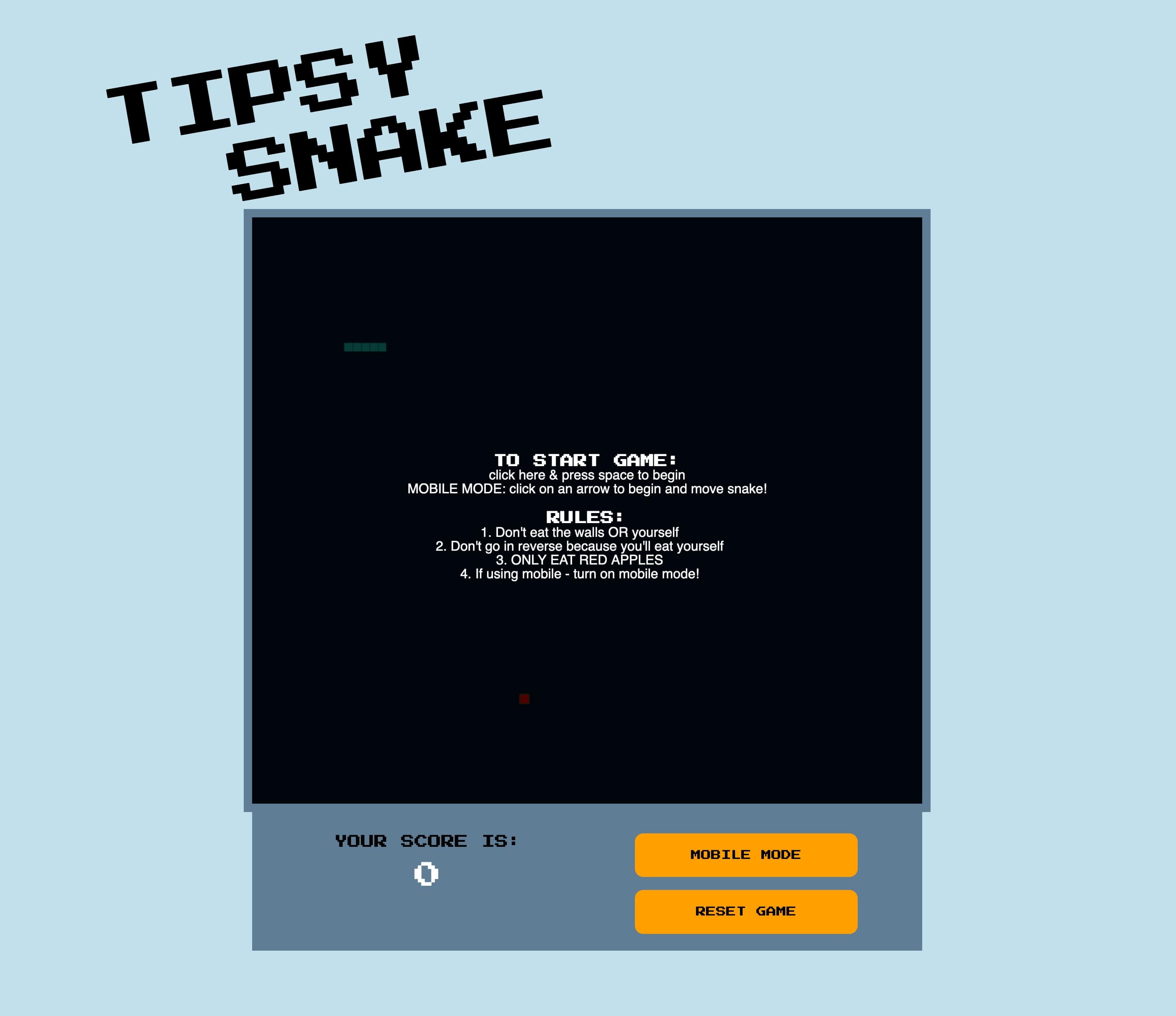 snake game project thumbnail